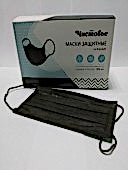 Маска одноразовая Чёрная 3-х слойная на резинках 100 шт - site41.local - Алматы