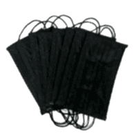 Маска Чёрная 3-х слойная на резинках 100 шт - site41.local - Алматы